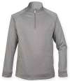 H862 Henbury Zip Neck Wicking Top Grey Marl colour image